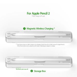 Chargers Wireless Charger Pen Case Wireless Charger Box Fast Charging Protective Box for Apple Pencil 1 2 or iPad Pencil 2