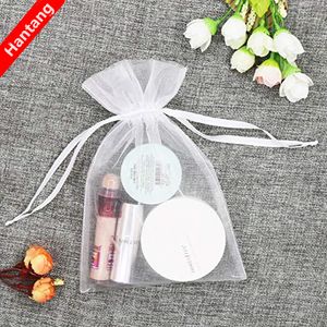 25/50pcs/Los Organza -Bag Schmuck Tüll Tüll -Kordelbeutel Schmuckverpackung Display Schmuckbeutel Hochzeit Geschenktüten 5z