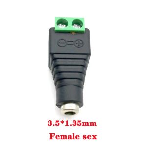 10pcs masculino e feminino CD Plugue 5,5 x 2,1mm 5,5*2,5mm 3,5*1,35 mm 12V 24V Adaptador de conector Jack Plug CCTV 5.5x2.1 2.5 1.35