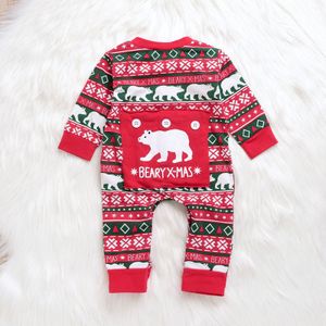 Macacão de bebê para meninas meninos meninos natal natal pijamas urso macacão roupas de macacão