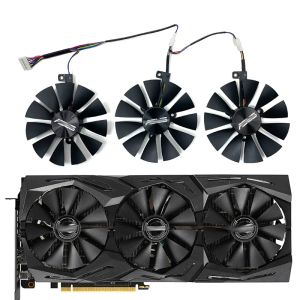 PADS NOVO 87MM T129215SH T129215SL 12V 0.30A Tamanho do ventilador para ASUS ROGSTRIXRTX 2070O8GGAMING CARTA DE REFRIGENHO DE CARTA GRAFICAL