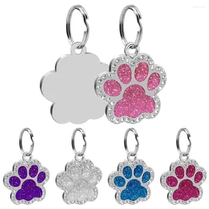 Dog Tag Wholesale 100PCS Diamond Kitten ID For Collar Engraving Pet Identification Plate Anti-loss Name Phone Accessories