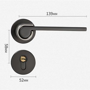 Современный дом тихий антиохот дверной замки цинк сплав сплав в дверь ручка блокировки