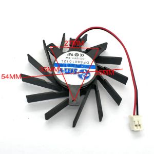 SMY DFS601012L DC12V 1.6W 5510 için pedler 55mm 55mm 2pin 2wire soğutucu fan Video grafik kartı soğutma hzdo