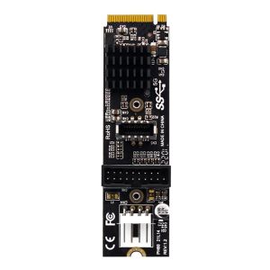 Cartas ph69 m.2 m key pcie para USB 3.1 Cartão de expansão frontal 5 GB Tipo C+19/20pin Card de expansão de adaptador com cabo de porta de 4 pinos