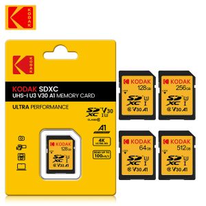 Karty Kodak SD Karta 64 GB dla aparatu cyfrowego SLR 4K SDXC SDHC Class10 V30 UHSI HD Karta wysokiej prędkości 128 GB 256 GB 512 GB