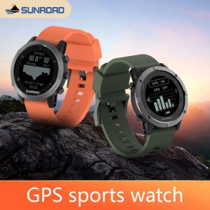 Watches Sunroad 2023 T3 Akıllı Wartches Erkekler Dijital GPS Tracker Outdoor Sports Saat Fitness Tracker Akıllı Swatch Su Geçirmez Hombre Saat