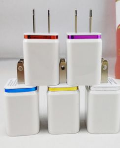 Wysyłaj w jednym dniu metalowa podwójna ładowarka ścienna USB US EUE Plug 21a AC Power Adapter ładowarka do iPhone'a Samsung3096632