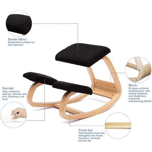机のあるニーリング椅子デスク付きの人間工学に基づいたオリジナルホームオフィス家具椅子ロッキング反ミョピアニーリビングルームアームチェア