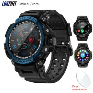 Relógios Lokmat Brand New Ataque Pro Sport Smart Watch Bluetooth Calls Watches 5ATM Rastreador de fitness à prova d'água Monitor de freqüência cardíaca 2023