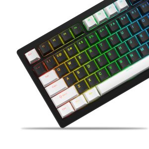 Acessórios 124 Chaves Tirada dupla Litada de backlit rgb keycaps perfil cereja brilho personalizado através do teclado PBT Keycaps para Cherry Gateron MX teclado