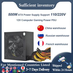 Поставки Senlifang для ПК PSU 600W 800W MAX 24PIN 12V ATX 110V 220V Универсальный высокопоставленные видеокарта RACE RATED 500W 80PLUS ИГОВОЙ СПАС