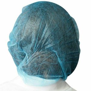 Heiße SV-disposable nicht gewebte Streifenhut-Food-Workshop-Kappe staubfeste Duschkappe Kopfbedeckung 300pcs Blau