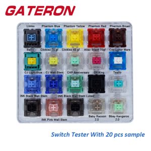 Tillbehör Gateron Switch Testare 20st Prov G Pro Clickiez Phantom Anpassad för DYI Hot Swap Mechanical Tangentboard Treasure Version