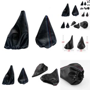 新しいPUレザーセットノブハンドブレーキギアシフト3シリーズE36 E46 E46 M3 GAITER Equippment