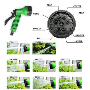 Tubo da 25 piedi-175 piedi da giardino tubo flessibile flessibile flessibile flessibile flessibile eu di plastica con pistola a spruzzo per annaffiare giardini per auto