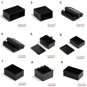 Ny 1 st vattentätt svart DIY -bostadsinstrumentfodral ABS Plastprojekt Box Lagring Fodral Boxar Elektroniska förnödenheter