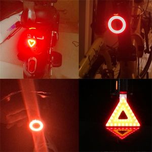 Multi -belysningslägen Cykelljus USB -laddning LED -cykelljus Flash Lampor för berg Cykelstolstol