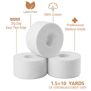 Sports White Athletic Tape VERY Strong EASY Tear NO Sticky Residue BEST TAPE for Athlete & Medical Trainers 3.8cm*13.7m