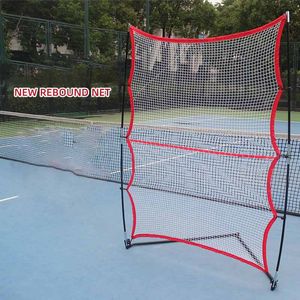 Portable Tennis Training Rebound Net Bounce Net Single Practice Can Move the Practice Wall Tee Practice Device Tactical Board