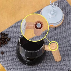 Canecas de canecas elétricas de alta velocidade de caneca de café auto -emocionante recarregável para misturar vidro de vidro de borossilicato