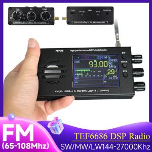 Radio TEF6686 DSP Radiomottagare RDS med batteri FM (65108MHz) SW/MW/LW (14427000kHz) Fullband Radiomottagare Shortwave Radio