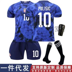 Koszulki piłkarskie 2223 US Away Blue Print Size Pulicitch 10 McKeny 8 Morris 13 Jersey Football