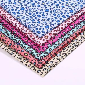 Leopard tryckt tyg 50cmx140cm 100% polyester diy sömnad tyg för kläder textilier handgjorda dekoration