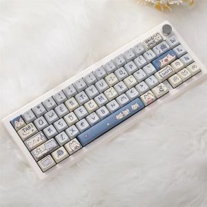 Tillbehör 148/66 Keys MDA -profil Söt djurens tema KeyCaps för mekaniskt spel Keyboard MX Switch PBT FiveSided SubliMation Key Caps