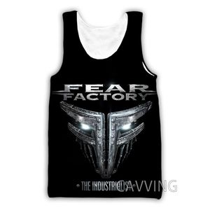 Cavving 3D Printed Fear Factory Band Tank Tank Harajuku kamizelka Summer Undershirt koszule streetwear dla mężczyzn/kobiet v01