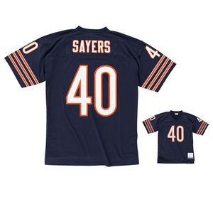 Zszyte koszulki piłkarskie 40 Gale Sayers 1969 MESH Legacy Emerytowane retro klasyki koszulki mężczyzn dla kobiet młodzież s-6xl