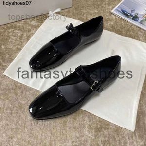 The Row Shoes Buty Women Seth French Pasek Mary Jane Buty Flat Condytualne Single Black Whites Buty Lje0