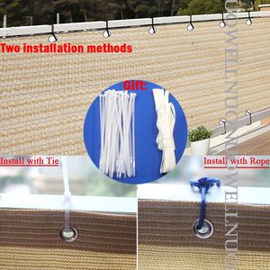 Width 0.8M/0.9M Beige Color Garden Fence Screen Thicken Home Balcony Safty Privacy Net Outdoor Swimming Pool Terrace Fence Net