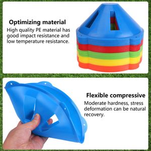 Agility Disc Cone Impostare i coni spaziali di allenamento multiplo con supporto per supporto in plastica per il disco di gioco da calcio calcis