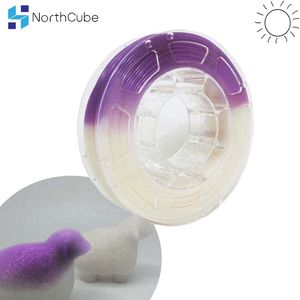 NorthCube 3D Printer Filament, UV Light Change Color Filament, PLA Filament for 3D Printer 1.75mm +/- 0.05mm, 1KG(2.2LBS)