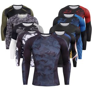 Jiu jitsu t-shirt +pantolon muay thai t-shirts mma rashguard erkekler için gym boxeo döküntü koruyucusu mma rashguard bjj tişört sporu giyim