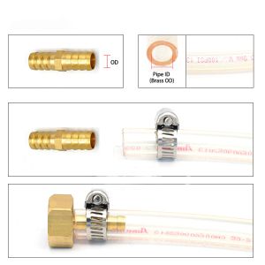 Fittings Connector Copper Pagoda Air Fuel Water Tube Brass Barb Pipe Fitting Barbed Joint Coupler Adapter For 6mm 8 10 12