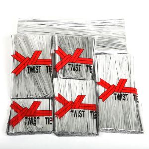 800pcs 4mm Bolo de casamento Party Packing Party Practical Metallic Ribbons Twist Tie Wire Bag Candy Gift Lollipop Decoração em casa