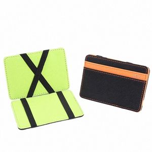 Ultra Thin PU Leather Men Men Magic Magic Wallets Mini pequenas bolsas de moeda curta Busina Cracete de cartão de crédito Bolsa de bolsa de embreagem I1LP#