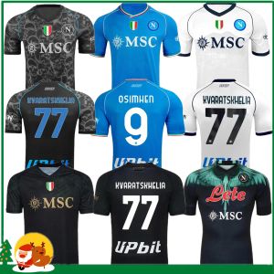 23 24 Sopoli Soccer Jerseys Maglietta Osimhen Isigne 2023 2024 Неаполита Политано ди Лоренцо Маглия Мертенс Марадона Милик Кваратсшелия Мужчина Детский комплект футбольный комплект футбольные рубашки