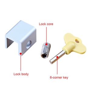 1~10PCS Door Window Lock Restrictor Aluminum Sliding Door Anti-Theft Lock Children Security Window Cable Limit Lock Safety Key