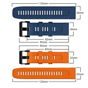 QuickFit 22mm 26mm Strap For Garmin Fenix 7X 7 Solar/6X 6 Pro 5 5X Plus 3 3HR/Epix Smartwatch Watch Band Silicone Bracelet 1:1