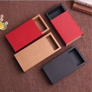 10st Kraft Paper Gift Packing Box Wedding Party Cookie Candy Cake Boxar med tydliga PVC -fönster Delikata lådor Displayboxar