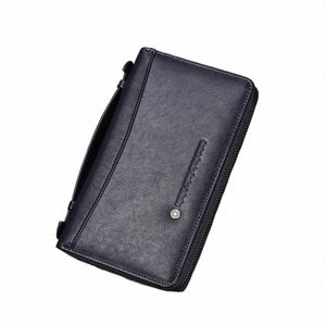 Contact's echte Leder -Pass -Geldbörsen für Männer LG Clutch Freizeit Handtaschen Kartenhalter Münzversand Mey Clip Männer Brieftaschen C8CX#