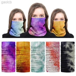 Mode ansikte masker nacke gaiter 3d tryck multifunktionell sömlös magi bandana rolig retro gradient män kvinnor fiske ridning balaclava halsduk 24410