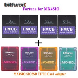 Bitfunx Fortuna FMCB PS2 Card OPL 1.2.0 per Mx4Sio SIO2SD Adattatore della scheda TF/SD per PlayStation2 Slim Game Console