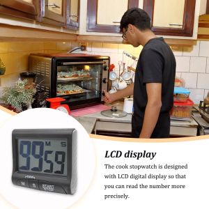 LCD Digital Kitchen Big Digit Timer Count-Up Down Clock Alarm Elektronisk matlagning Bakningstimer