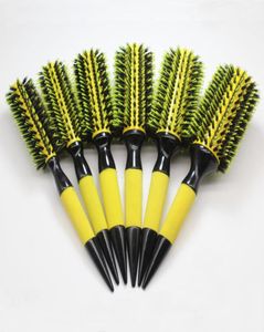 Hair Brushes Wooden With Boar Bristle Mix Nylon Styling Tools Professional Round 6pcsset 2211106502238