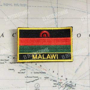 MALAWI National Flag Embroidery Patches Badge Shield And Square Shape Pin One Set On The Cloth Armband Backpack Decoration