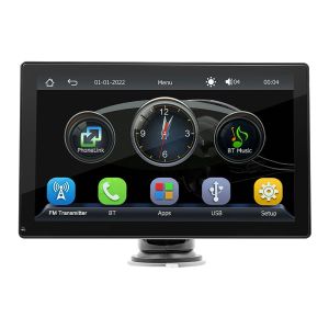 ラジオ9インチワイヤレスカーラジオBluetoothCompatible CarPlay Android Auto Wireless MultimediaプレーヤーバックアップカメラHDタッチスクリーン